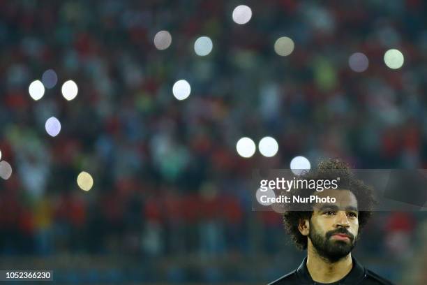 Mohamed Salah Egypt's during the Africa Cup of Nations qualifier match between Egypt and Swaziland on October 12, 2018 in Al-Salam stadium, Cairo,...