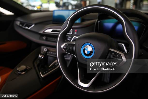 I8 Roadster displayed during a media preview in Jakarta, Indonesia on Wednesday, October 17, 2018.