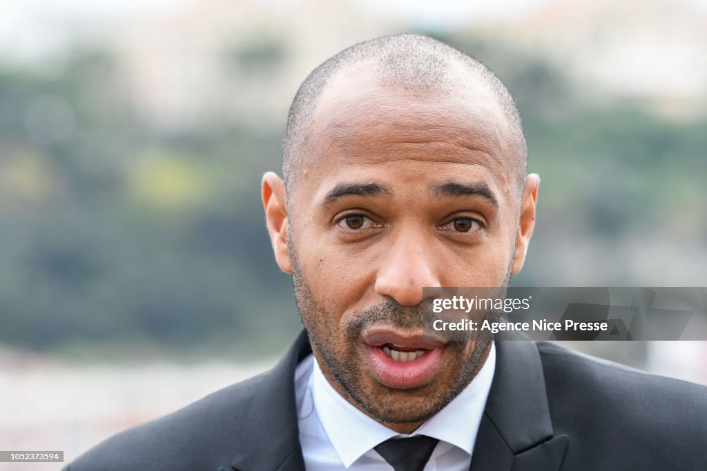 Thierry Henry head coach of Monaco during the presentation of the new