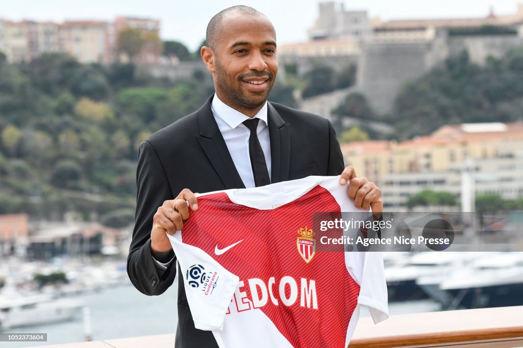 Thierry Henry head coach of Monaco during the presentation of the new