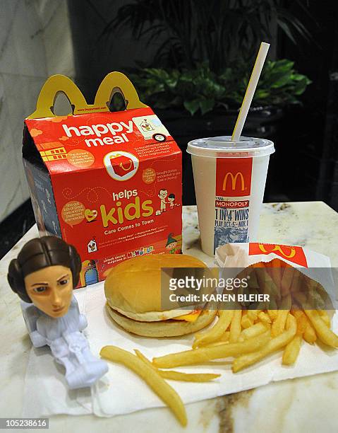 This October 13, 2010 photo shows a McDonald's Happy Meal complete with a "Star Wars" toy. New York City artist, Sally Davies, bought a Happy Meal...