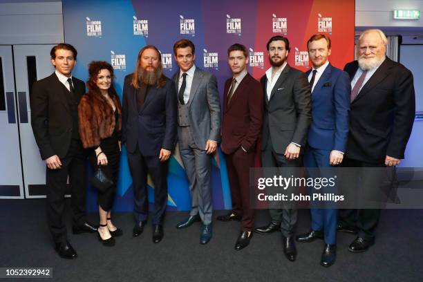 Chris Fulton, Gillian Berrie, David Mackenzie, Chris Pine, Billy Howle, Aaron Taylor Johnson, Tony Curran and James Cosmo attend the European...