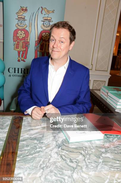 Tom Parker Bowles attends the launch of the "Fortnum & Mason Christmas & Other Winter Feasts" cookbook by Tom Parker Bowles at Fortnum & Mason on...