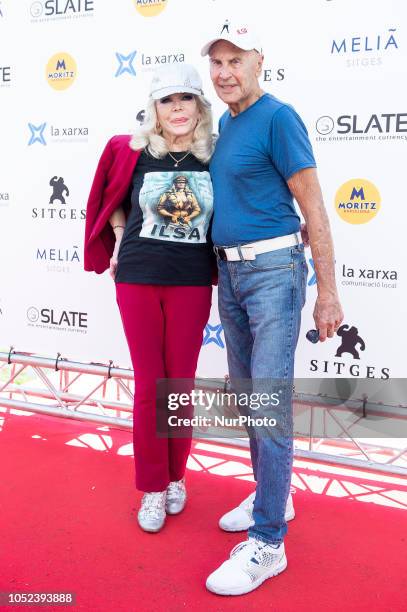 Actress Dyanne Thorne and actor Howard Maurer at the photocall of Ilsa the tigress of Siberia during the 51 edition of Festival Internacional de...
