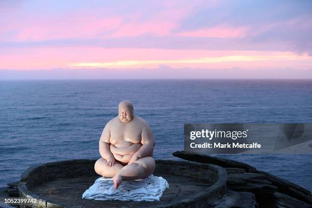 Horizon by artist Mu Boyan is seen as part of Sculpture By The Sea at South Bondi headland on October 18, 2018 in Sydney, Australia.