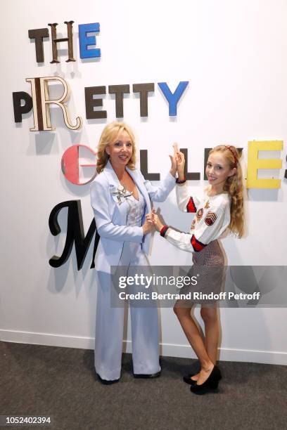 Princess Camilla, Duchess of Castro and her daughter attend the FIAC 2018 - International Contemporary Art Fair : Press Preview at Grand Palais on...