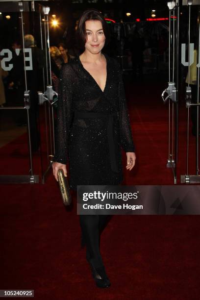 Olivia Williams attends the premiere of Never Let Me Go held at The Odeon Leicester Square on October 13, 2010 in London, England.