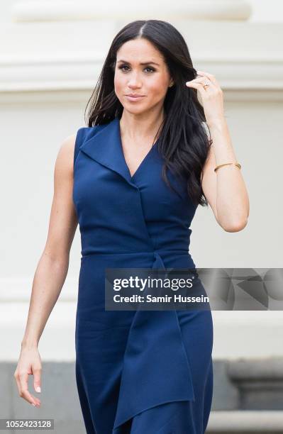 Meghan, Duchess of Sussex attends a Reception hosted by the Honourable Linda Dessau AC, Governor of Victoria and Mr. Anthony Howard QC at Government...