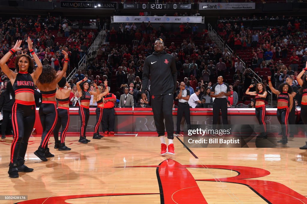 Capela Houston Rockets Clint Capela of the Houston Rockets is introduced during a game... News ...