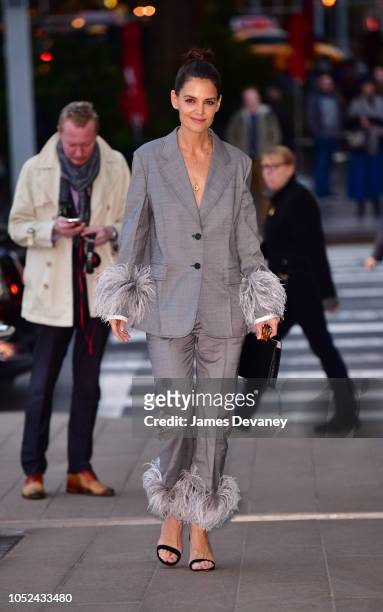 Katie Holmes arrives to the 2018 American Ballet Theater Fall Gala at David H. Koch Theate on October 17, 2018 in New York City.