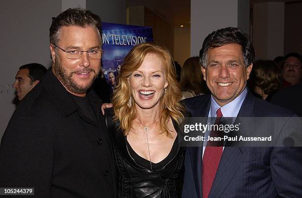 William Petersen, Marg Helgenberger and Leslie Moonves