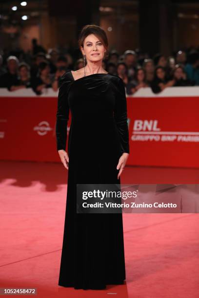 Elena Sofia Ricci walks the red carpet ahead of the "Bad Times At The El Royale " screening during the 13th Rome Film Fest at Auditorium Parco Della...