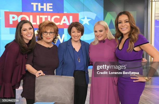 Senator Amy Klobuchar is the guest today, Thursday, October 18, 2018. "The View" airs Monday-Friday on the Walt Disney Television via Getty Images...