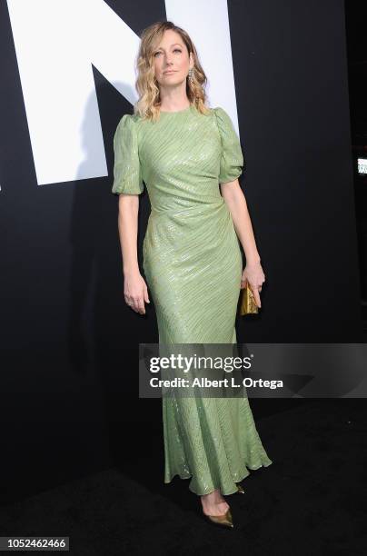 Actress Judy Greer arrives for the Universal Pictures' "Halloween" Premiere held at TCL Chinese Theatre on October 17, 2018 in Hollywood, California.