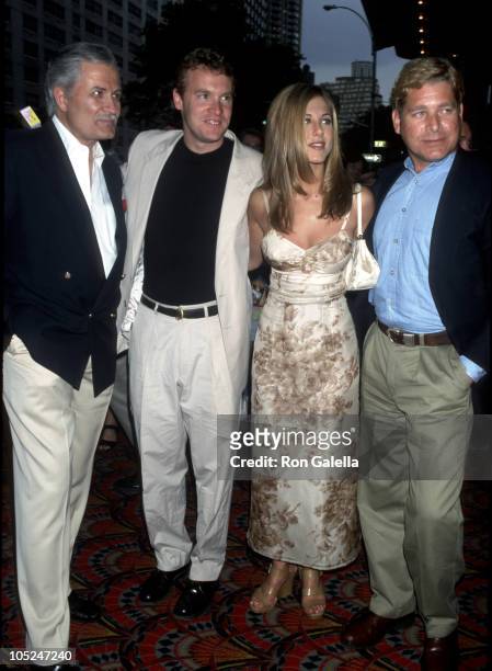 John Aniston, Tate Donovan, Jennifer Aniston, and brother John Melick