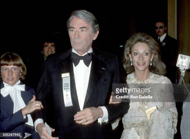 Gregory Peck and wife Veronique during 51st Annual Academy Awards at Dorothy Chandler Pavilion at the L.A. Music Center in Los Angeles, CA, United...