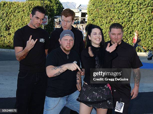 Evanescence during 2003 Teen Choice Awards - Arrivals at Universal Amphitheatre in Universal City, California, United States.