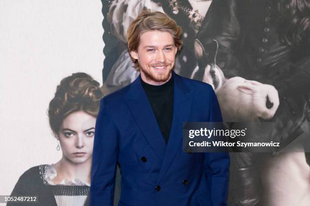 Joe Alwyn attends the UK film premiere of 'The Favourite' at BFI Southbank during the 62nd London Film Festival American Express Gala. October 18,...