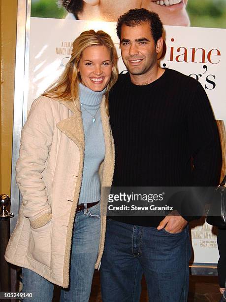 Bridgette Wilson and Pete Sampras during "Something's Gotta Give" - Los Angeles Premiere at Mann Village Theater in Westwood, California, United...