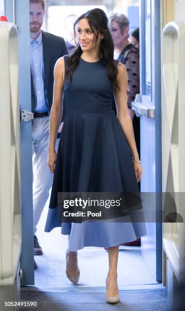 Meghan, Duchess of Sussex visits Macarthur Girls High School on October 19, 2018 in Sydney, Australia. The Duke and Duchess of Sussex are on their...