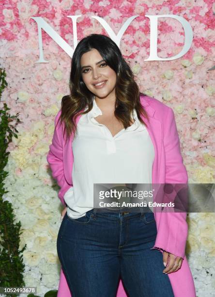 Model Denise Bidot attends the NYDJ Fall 2018 Campaign Celebration and Panel Event - "The Power Of Fit: Women Leading Change" at The Jane Club on...