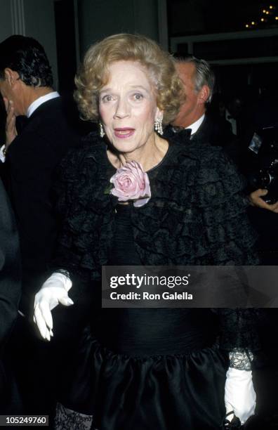 Brooke Astor during 1987 Annual New York Hospital Gala Benefit at Waldorf Astoria in New York City, New York, United States.