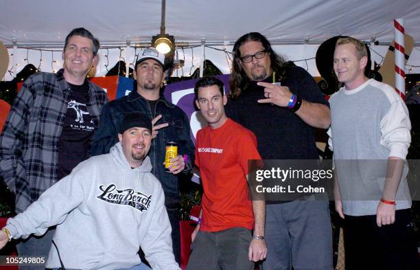S Bean and Kevin with Pennywise during KROQ 106.7 FM - Almost Acoustic Christmas - Day 1 - Backstage at Universal Amphitheatre in Universal,...