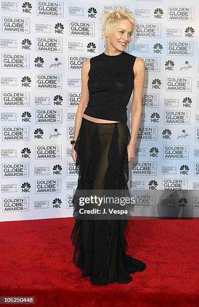 Sharon Stone during The 61st Annual Golden Globe Awards - Press Room at The Beverly Hilton in Beverly Hills, California, United States.