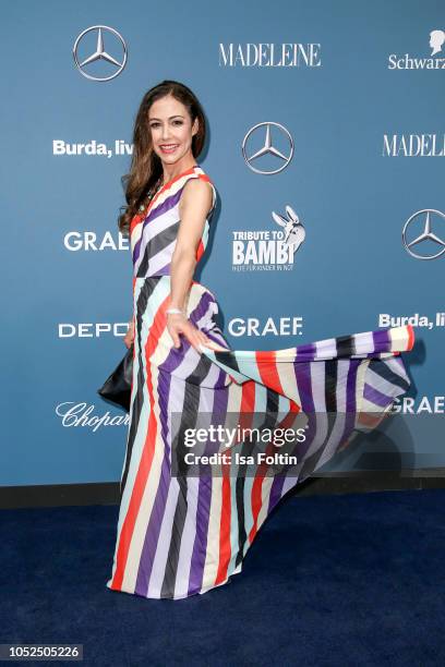 German presenter Anastasia Zampounidis during the Tribute To Bambi at Kraftwerk Mitte on October 18, 2018 in Berlin, Germany.