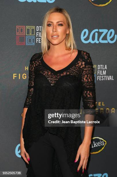 Karla Madsen attends the 2018 Downtown Los Angeles Film Festival - 'All Creatures Here Below' 'Original Sin' And Perception' Press line held at Regal...