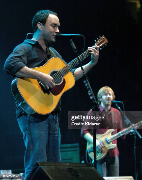 Dave Matthews and Trey Anastasio from Phish during Dave Matthews and Guests Perform at Madison Square Garden at Madison Square Garden in New York...