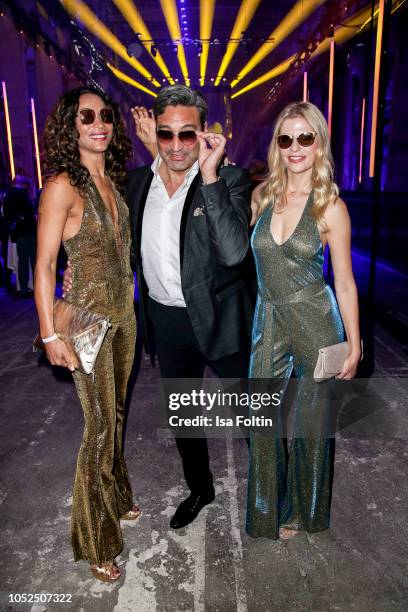 German presenter Annabelle Mandeng, DJ and musician Mousse T. And German presenter Tanja Buelter during the Tribute To Bambi at Kraftwerk Mitte on...