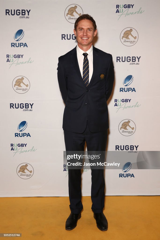 Steven Larkin Rugby Stephen Larkin arrives ahead of the 2018 Rugby Australia Awards at ...