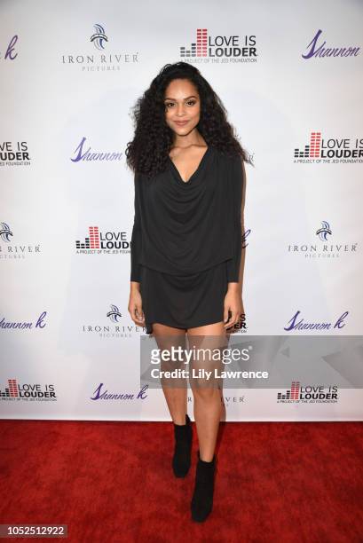 Ash Santos attends 'Give Me Your Hand' By Shannon K, Video Release Event Supporting Love Is Louder Cha on October 18, 2018 in Los Angeles, California.