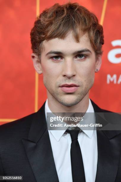 Tommy Dorfman attends the amfAR Gala Los Angeles 2018 at Wallis Annenberg Center for the Performing Arts on October 18, 2018 in Beverly Hills,...