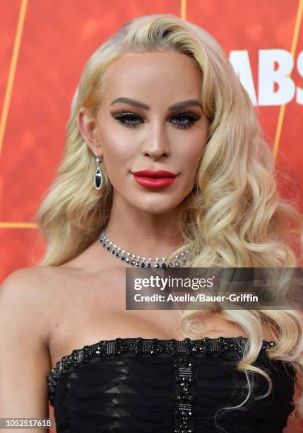 Gigi Gorgeous attends the amfAR Gala Los Angeles 2018 at Wallis Annenberg Center for the Performing Arts on October 18, 2018 in Beverly Hills,...