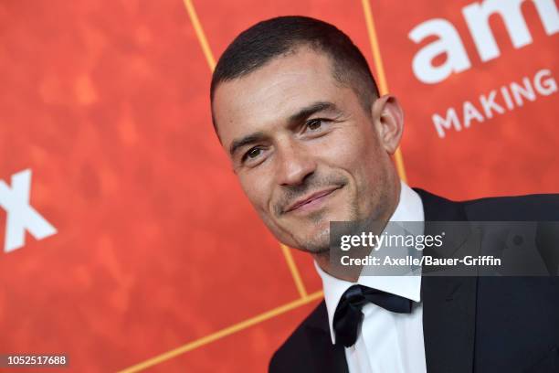 Orlando Bloom attends the amfAR Gala Los Angeles 2018 at Wallis Annenberg Center for the Performing Arts on October 18, 2018 in Beverly Hills,...