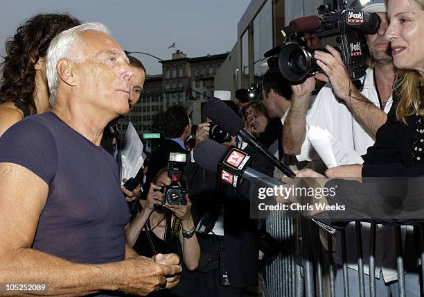 Giorgio Armani during Giorgio Armani Receives The First Rodeo Drive Walk Of Style Award - Arrivals at Rodeo Drive Walk Of Style in Beverly Hills,...