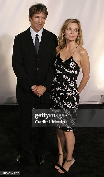 David Kelley and Michelle Pfeiffer during Giorgio Armani Receives The First Rodeo Drive Walk Of Style Award - Arrivals at Rodeo Drive Walk Of Style...