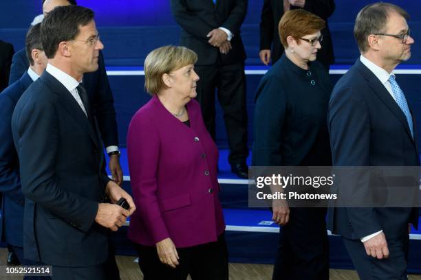 - Sommet Asie-Europe - Top Azië-Europa Family photo * Angela Merkel Brussels Belgium OCTOBER 19 2018 pict. By Christophe Licoppe © Photo News via...