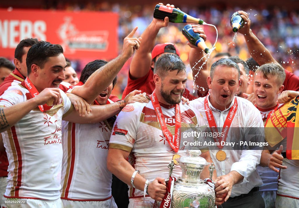 Catalans Dragons v Warrington Wolves - Ladbrokes Challenge Cup - Final - Wembley Stadium