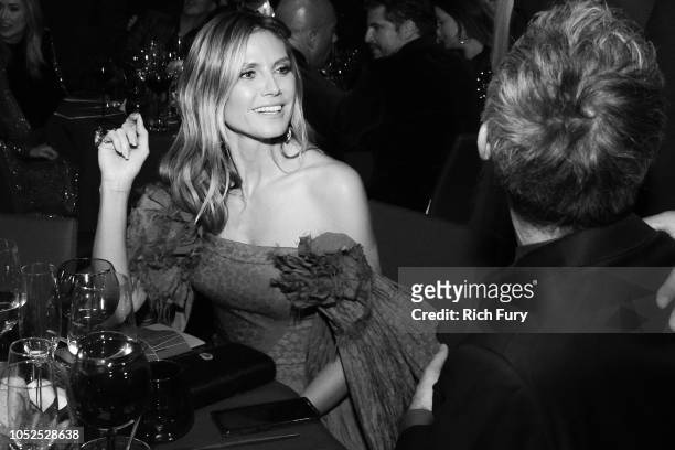 Heidi Klum attends the amfAR Gala Los Angeles 2018 at Wallis Annenberg Center for the Performing Arts on October 18, 2018 in Beverly Hills,...