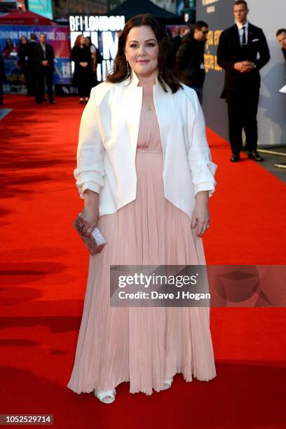 Melissa McCarthy attends the UK Premiere of "Can You Ever Forgive Me?" & Headline gala during the 62nd BFI London Film Festival on October 19, 2018...