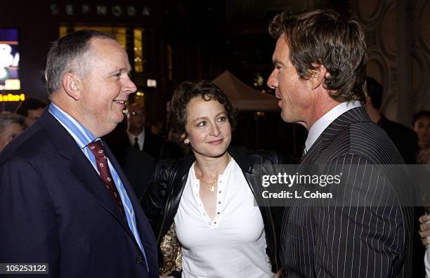 Disney's Dick Cook and Nina Jacobson and Dennis Quaid