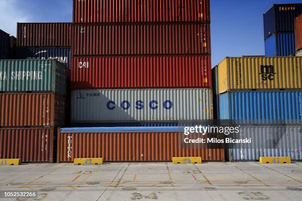 Cosco Container Color Cosco Container Lines Photos and Premium High Res Pictures - Getty Images
