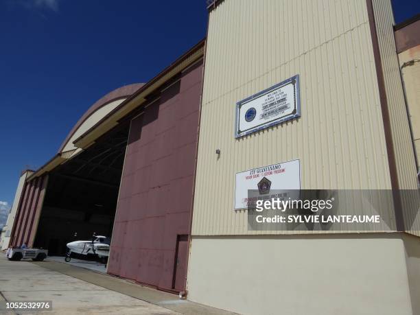 An airport hangar at the US Guantanamo Naval Base on October 15 in Guantanamo Base, Cuba. - The Guantanamo prison, which houses detainees accused of...