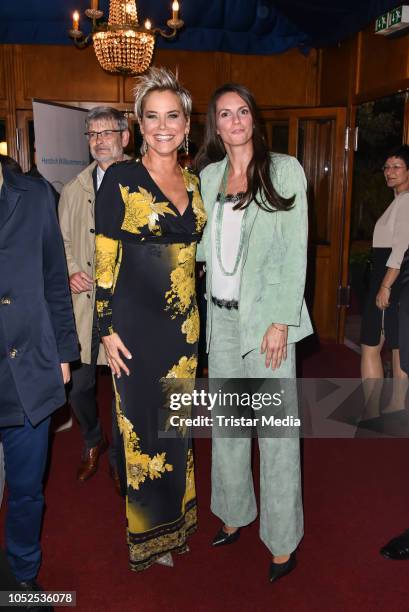 Inka Bause and Katrin Wrobel attend the 8th Diabetes Charity Gala at Tipi am Kanzleramt on October 18, 2018 in Berlin, Germany.