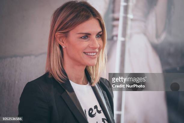 Martina Colombari walks the red carpet ahead of the 'Bad Times At The El Royale ' screening during the 13th Rome Film Fest at Auditorium Parco Della...