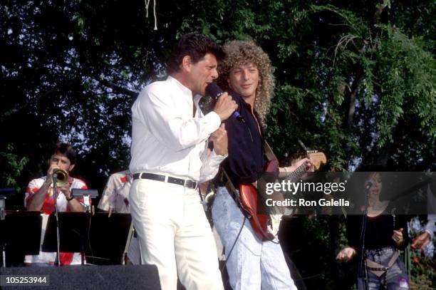 Frankie Avalon during Frankie Avalon & Annette Funicello Concert Tour at Calico Square, Knott's Berry Farm in Buena Park, California, United States.