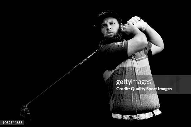 Andrew Johnston of England in action during day two of Andalucia Valderrama Masters 2018 at Real Club Valderrama on October 19, 2018 in Cadiz, Spain.